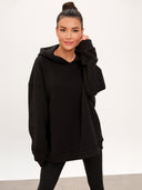 Altra Volta Oversized Hoodie mit Rückenausschnitt