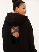 Altra Volta Oversized Hoodie mit Rückenausschnitt