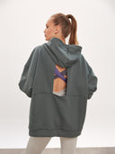 Altra Volta Oversized Hoodie mit Rückenausschnitt