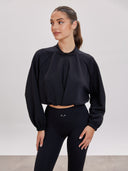 Altra Volta Cropped Sweatshirt mit Ballonärmeln